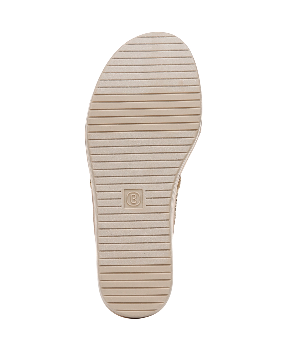 Bzees Resort Sandal In Gold Stretch Raffia Fabric