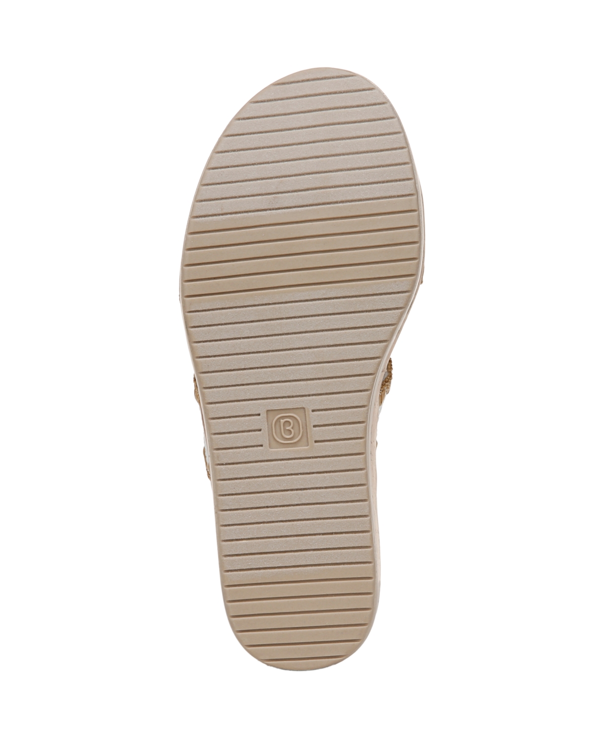 Bzees Resort Sandal In White Stretch Raffia Fabric