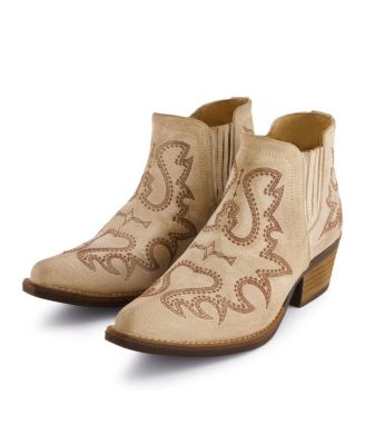 Western Style Women's Leather Booties By Forastero