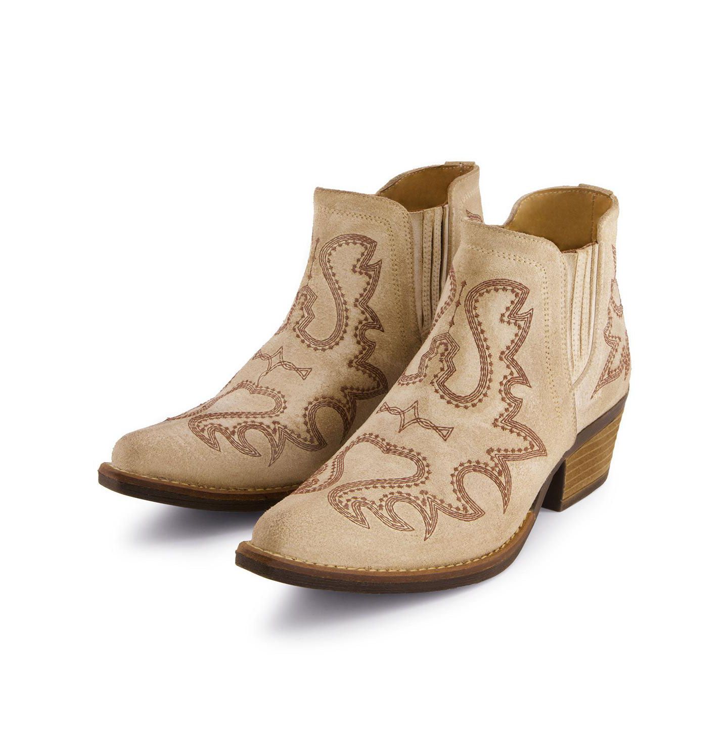 Женские ботинки Forastero Western Style Leather Booties, цвет: Светлый бежевый — фото 2