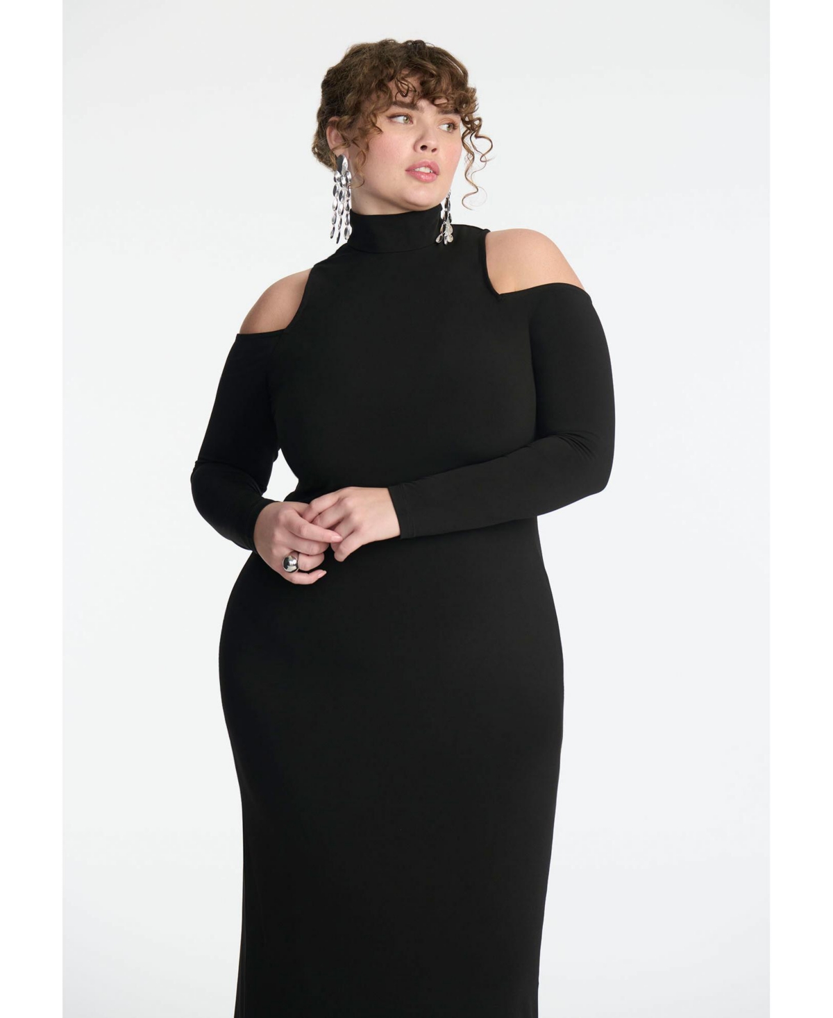 Eloquii Plus Size Dress W Shoulder Cutout