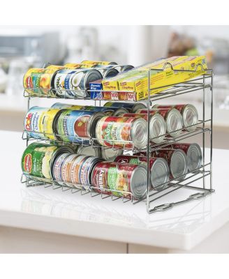 3 Tier Metal Can Organizer: Efficiently Store & Display up to 36 Standard Cans, Maximizing Vertical Space in Your Pantry