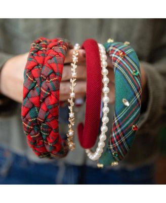 Thin Embellished Headband - Gem Leaf