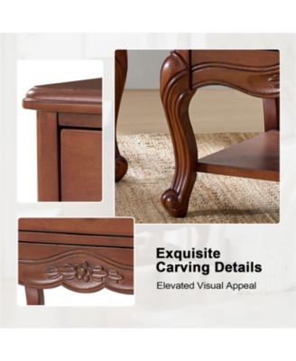 Penny Traditional Nightstand with Solid Wood Legs