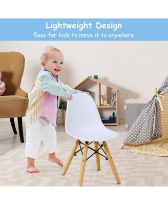 Kid's Modern Dining Table Set with 2 Armless Chairs