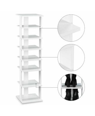 Wooden Shoes Storage Stand 7 Tiers Shoe Rack Organizer Multi-shoe Rack Shoebox