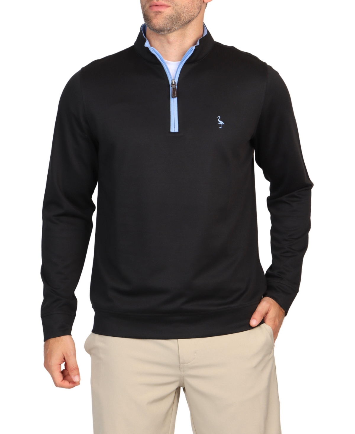 Men's Modal Quarter Zip - Oxford blue