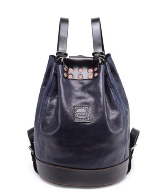 Women's Leather Canna Bucket Backpack