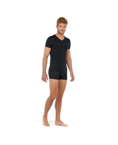 Мужская футболка HOM V-Neck, цвет: Чёрный