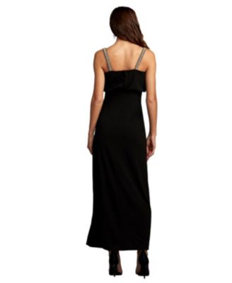 【Tadashi Shoji】Mora Pearl Strap Blouson Midi Dress Mora Pearl Strap Blouson Midi Dress | Tadashi Shoji