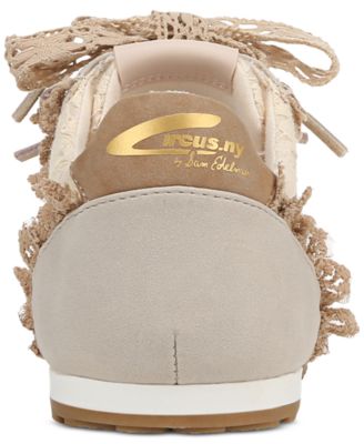 Nash Lace-Up Ruffle Lace Sneakers