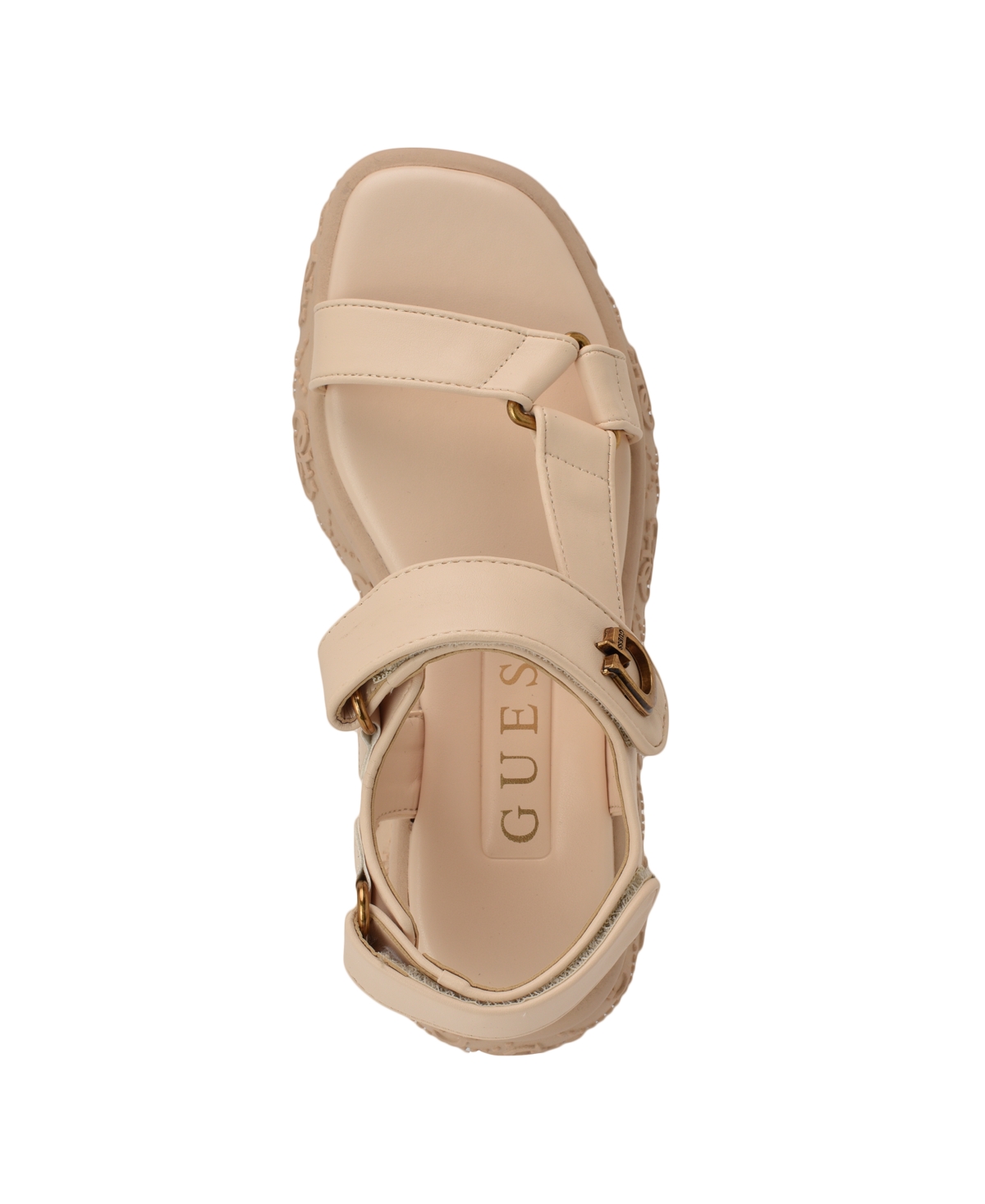 Guess Women's Lanara Quattro G Sport Platform Sandals In Ivory