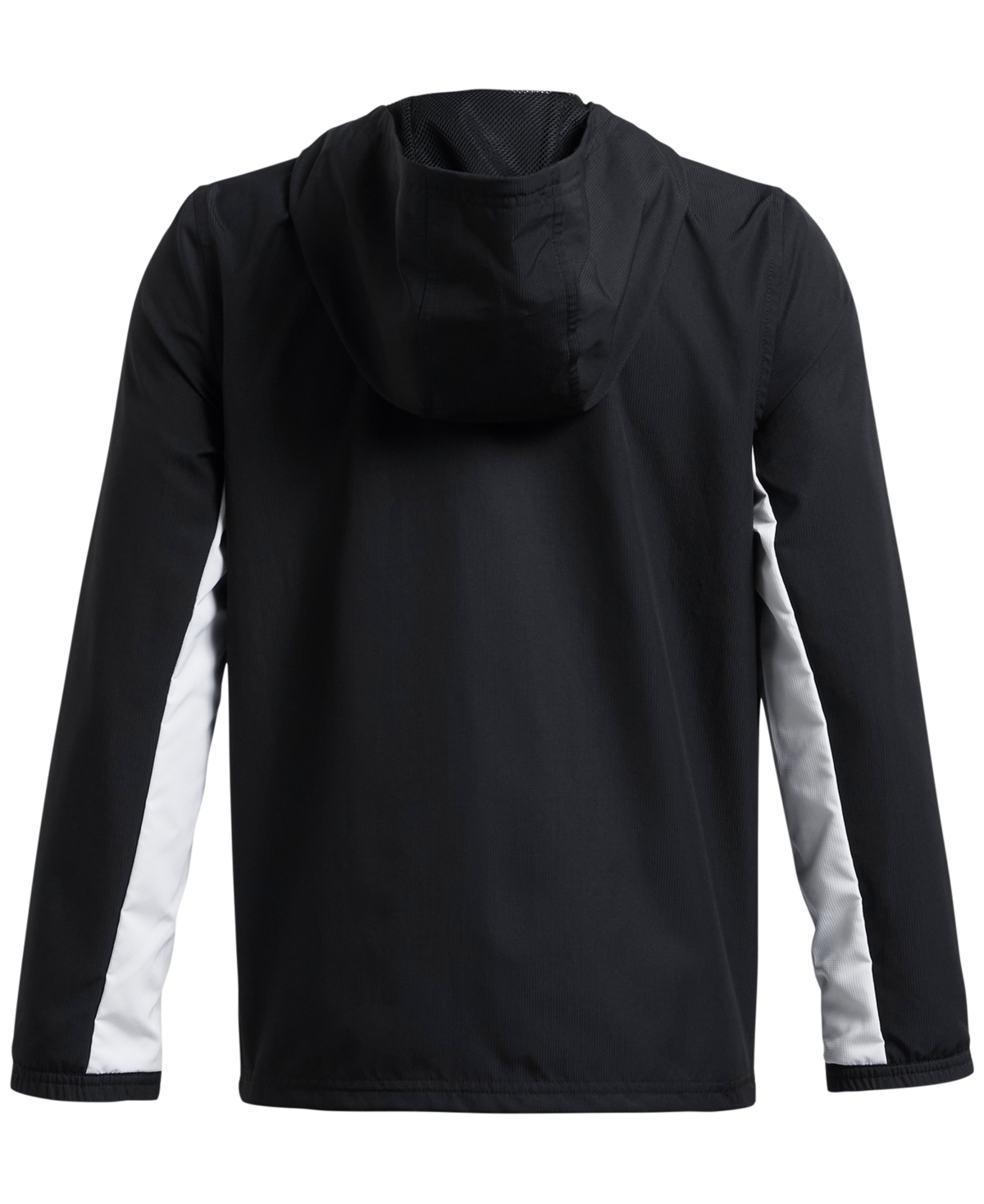 Under Armour Big Boys Sportstyle Full-zip Hooded Windbreaker In Black