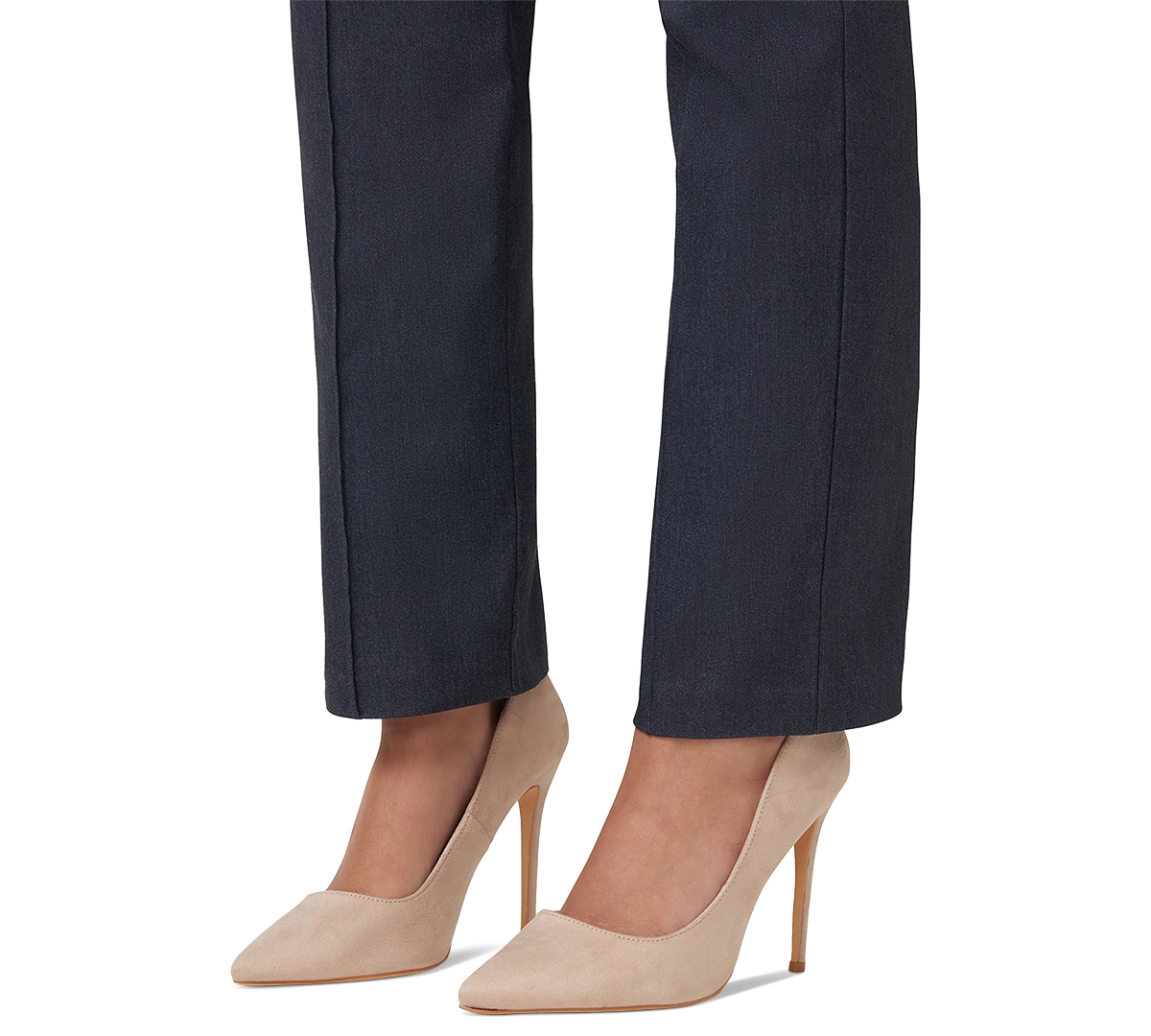 HUE WOMEN'S PULL-ON MID-RISE DENIM LEGGINGS 