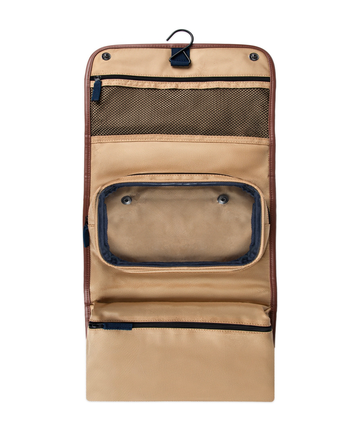 Tommy Hilfiger Men's Hanging Travel Kit And Toiletry Organizer In Khaki