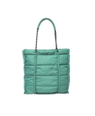 Palm Faux Leather Tote Bag