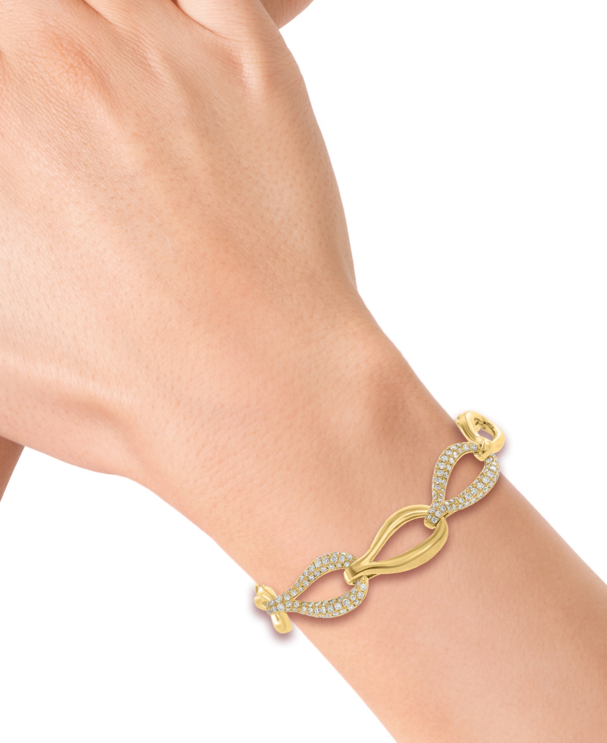 Effy Collection Diamond Teardrop Link Bracelet (1-3/8 Ct. T.w.) In 14k Gold In Gold