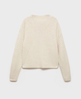 Women's Seams Detail Perkins-Neck Sweater