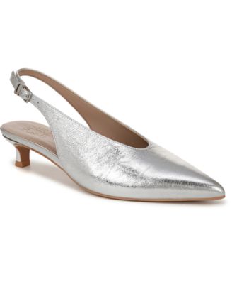 Women's Nicolette Pointed Toe Kitten Heel Slingback Pumps