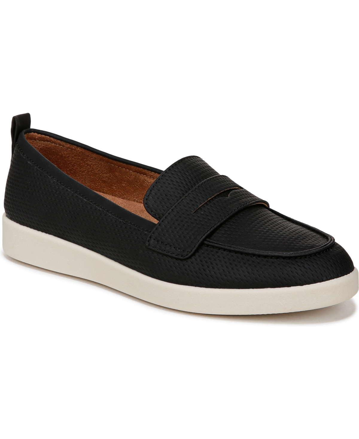 Naturalizer Women's Ingrid Hybrid Penny Loafers In Black Faux Nubuck