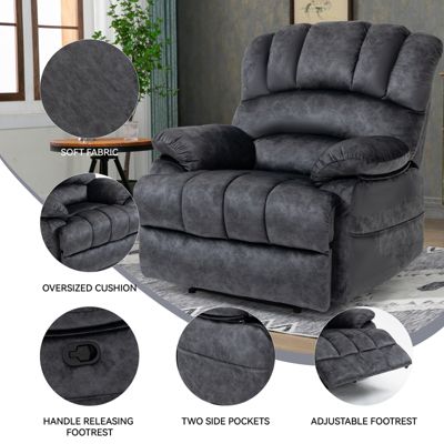 Large Size Recliner Chair In Fabric For Living  Room