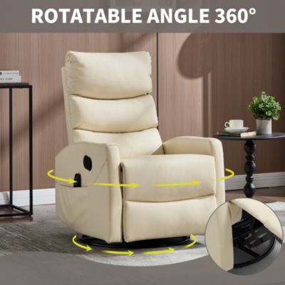 270° Power Swivel Recliner - Electric Glider with USB Ports