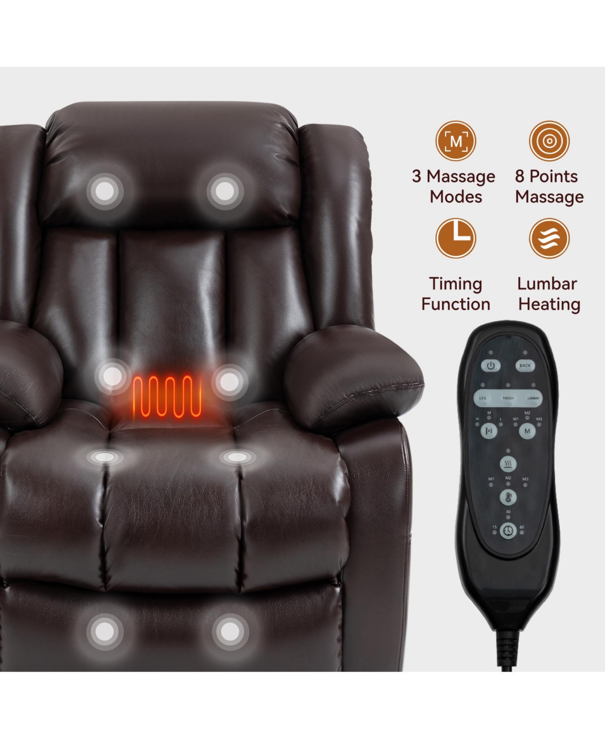Mondawe Genuine Leather Power Lift Recliner Chair