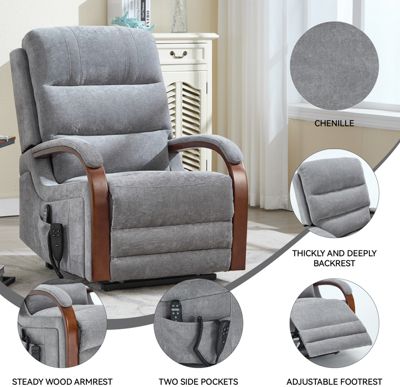 Power Lift Recliner Chair - Dual Motor with Heat Massage