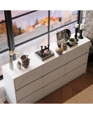 9-Drawer Wooden Dresser with Elegant Design – Bedroom Storage Chest