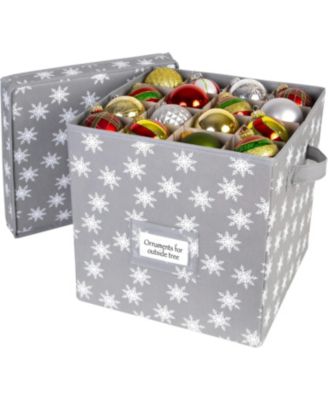 Christmas Ornament Storage Box with Lid - Store and Protect up to 64 Holiday Ornaments