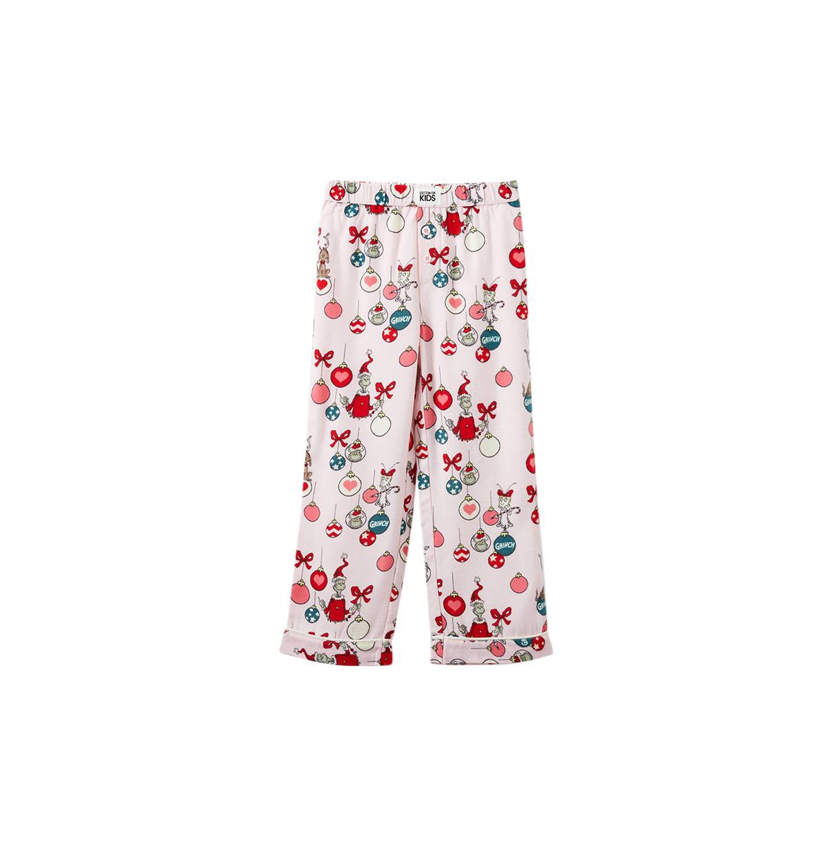 Cotton On Little Girls Little/Big Heidi Long Sleeve Pyjama Set Licensed -grinch