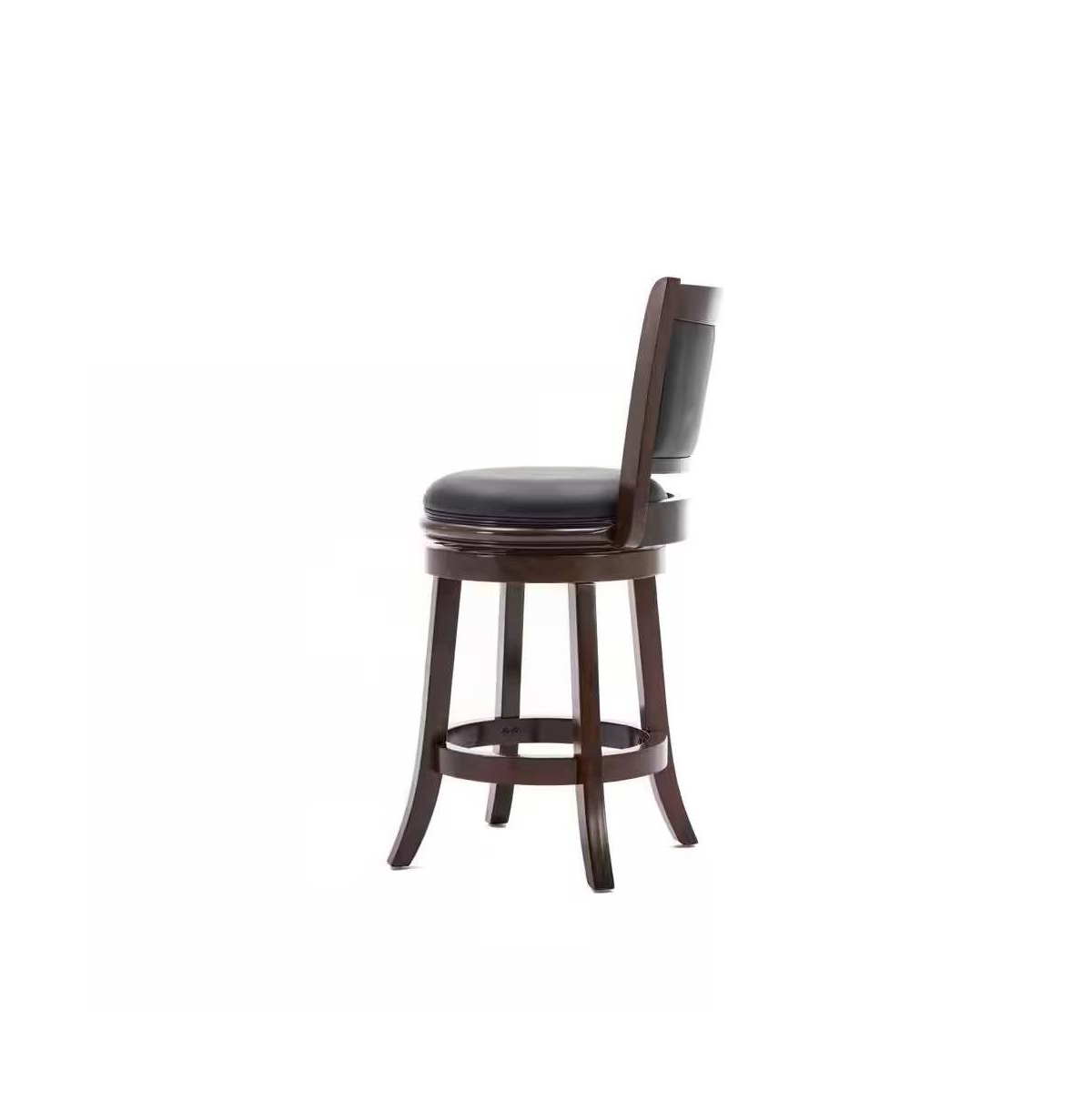 Slickblue Counter Height Bar Stool with Wood Finish and Padded Swivel Seat