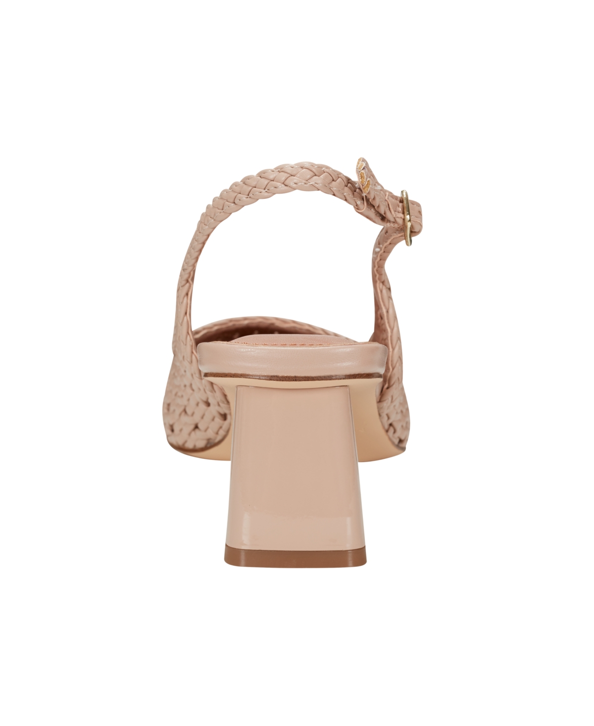 Marc Fisher Women's Lulia Woven Block Heel Slingback Pumps In Light Natural