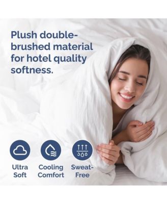 90" W x 90" LPremium Microfiber Duvet Cover Set - Queen