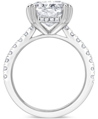 Certified Lab Grown Diamond Radiant Hidden Halo Engagement Ring (7-1/2 ct. t.w.) in 14k Gold