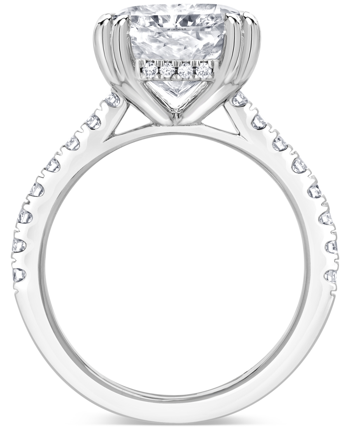 Badgley Mischka Certified Lab Grown Diamond Radiant Hidden Halo Engagement Ring (7-1/2 Ct. T.w.) In 14k Gold In White Gold