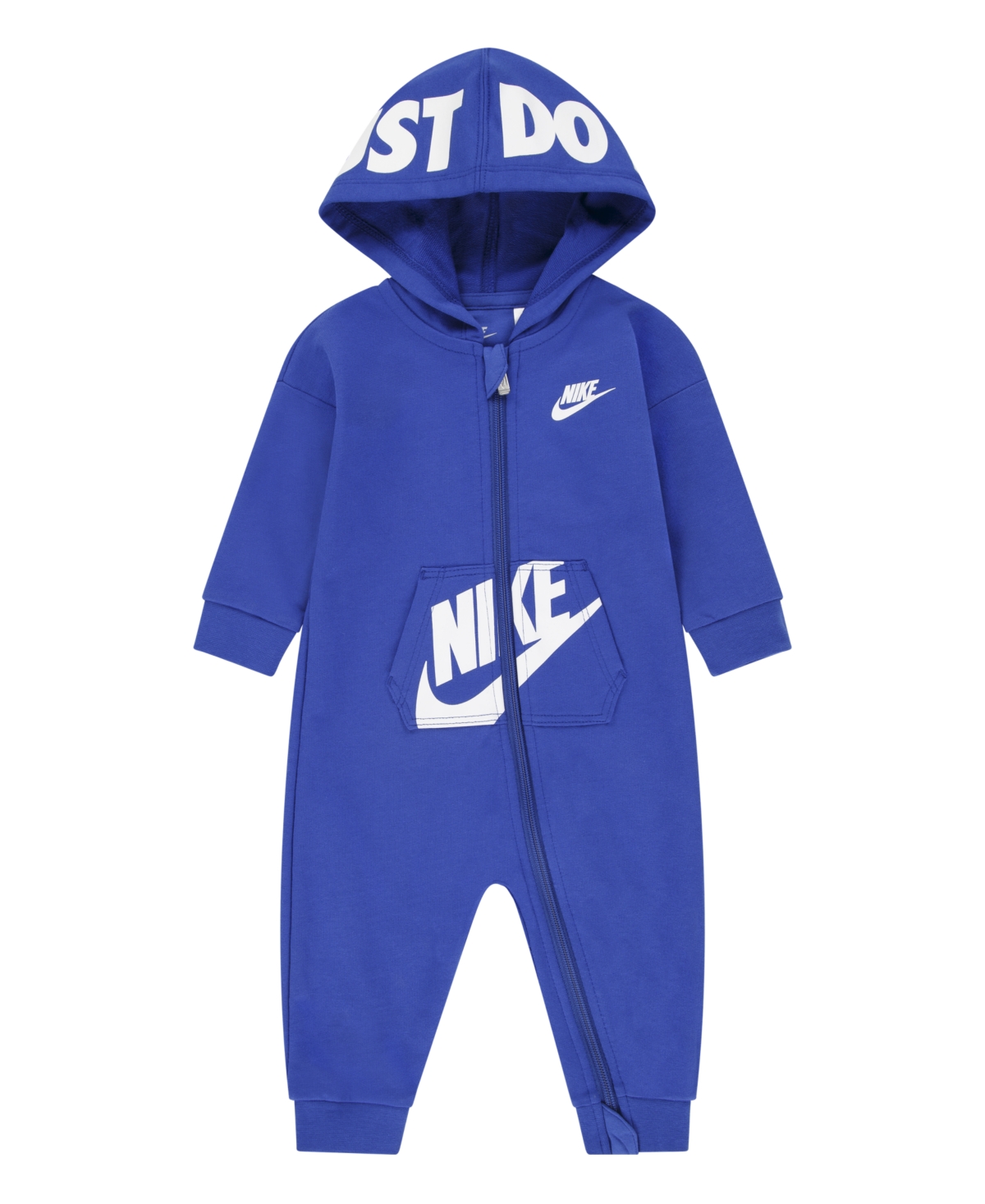 Nike Baby Boys Full-zip Logo Coverall In Game Royal