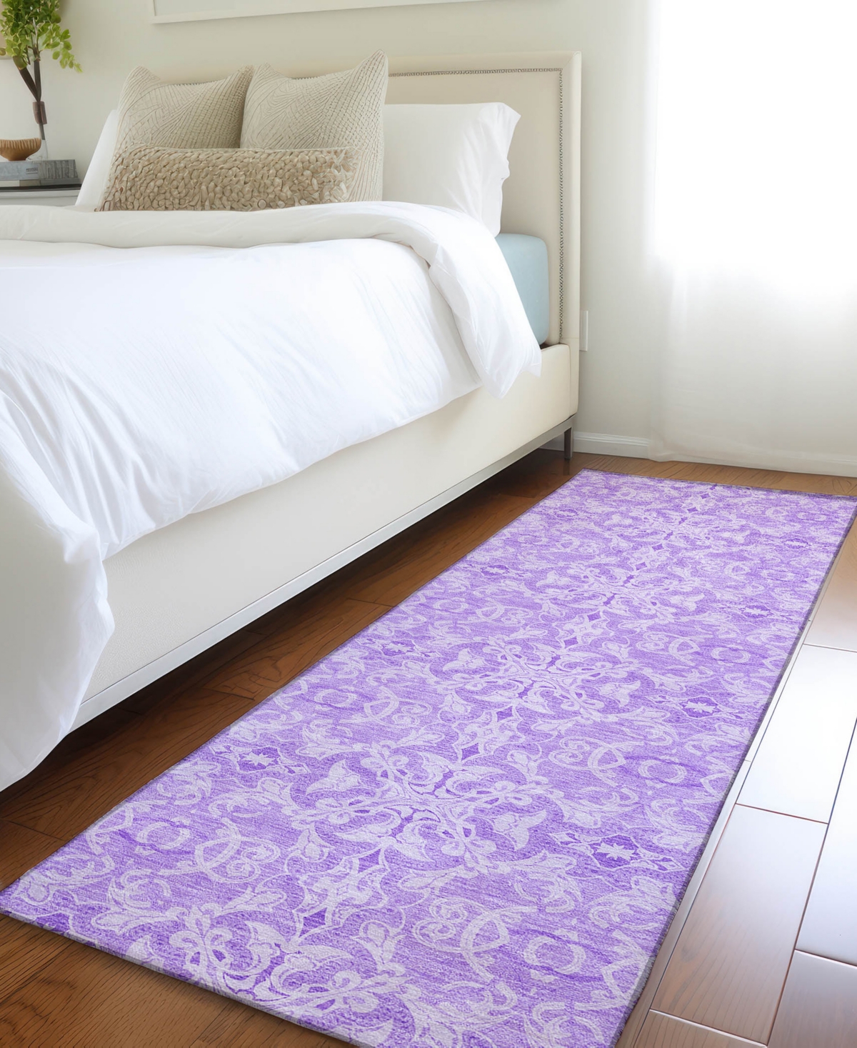Addison Chantille Acn784 2'3''x7'6'' Runner Area Rug In Lavender