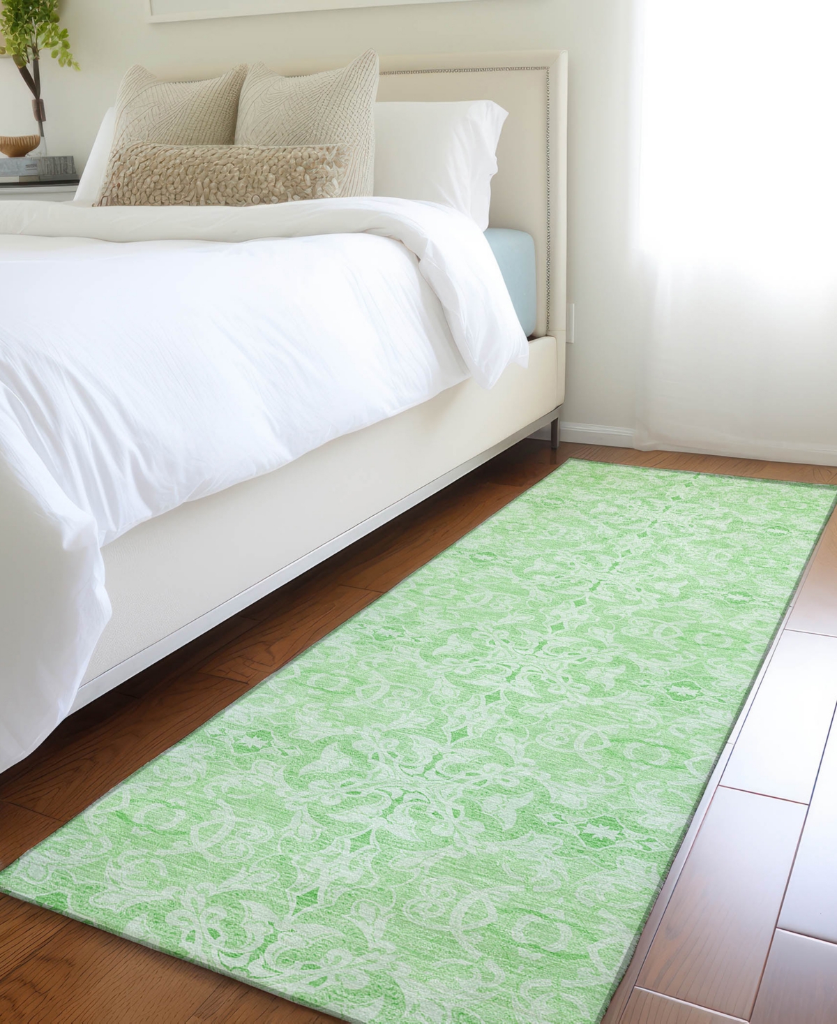 Addison Chantille Acn784 2'3''x7'6'' Runner Area Rug In Lime