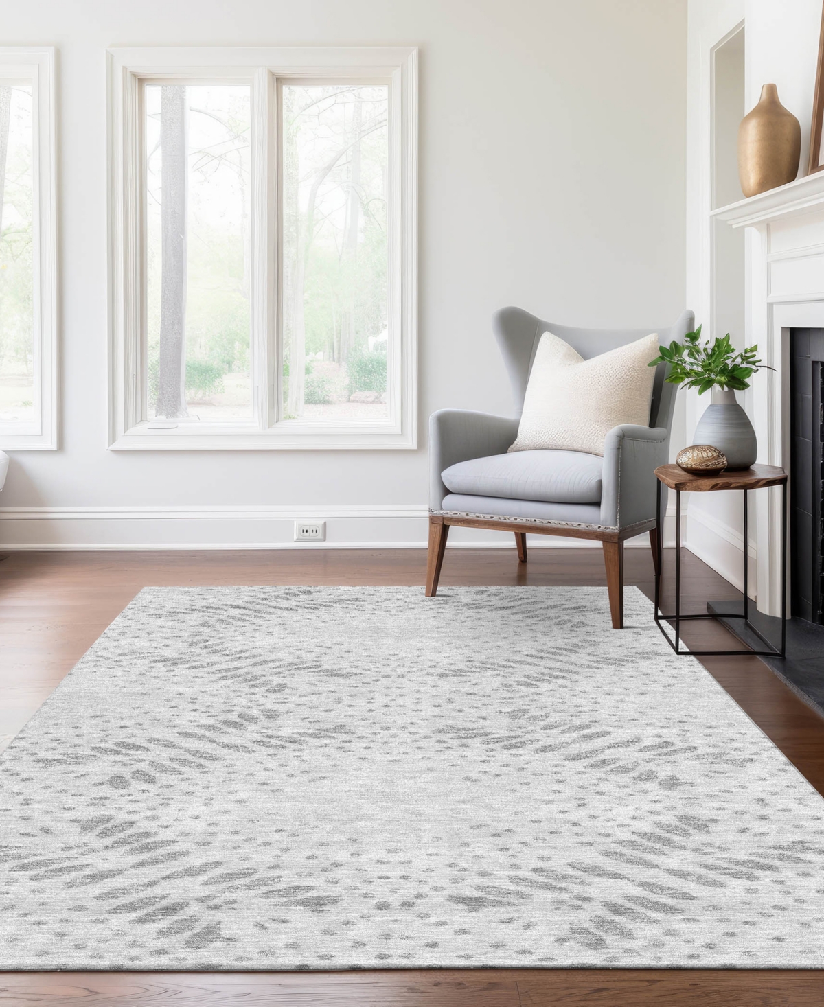 Addison Chantille Acn778 5'x7'6'' Area Rug In Gray