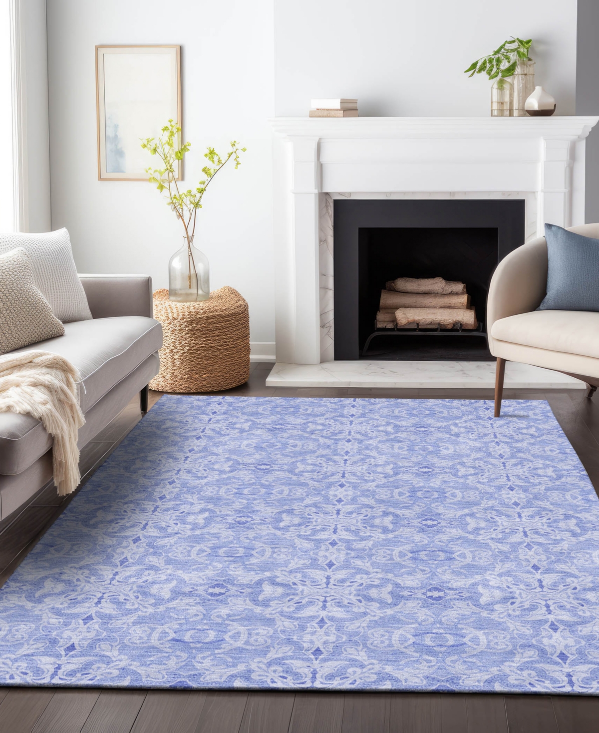 Addison Chantille Acn784 5'x7'6'' Area Rug In Mist