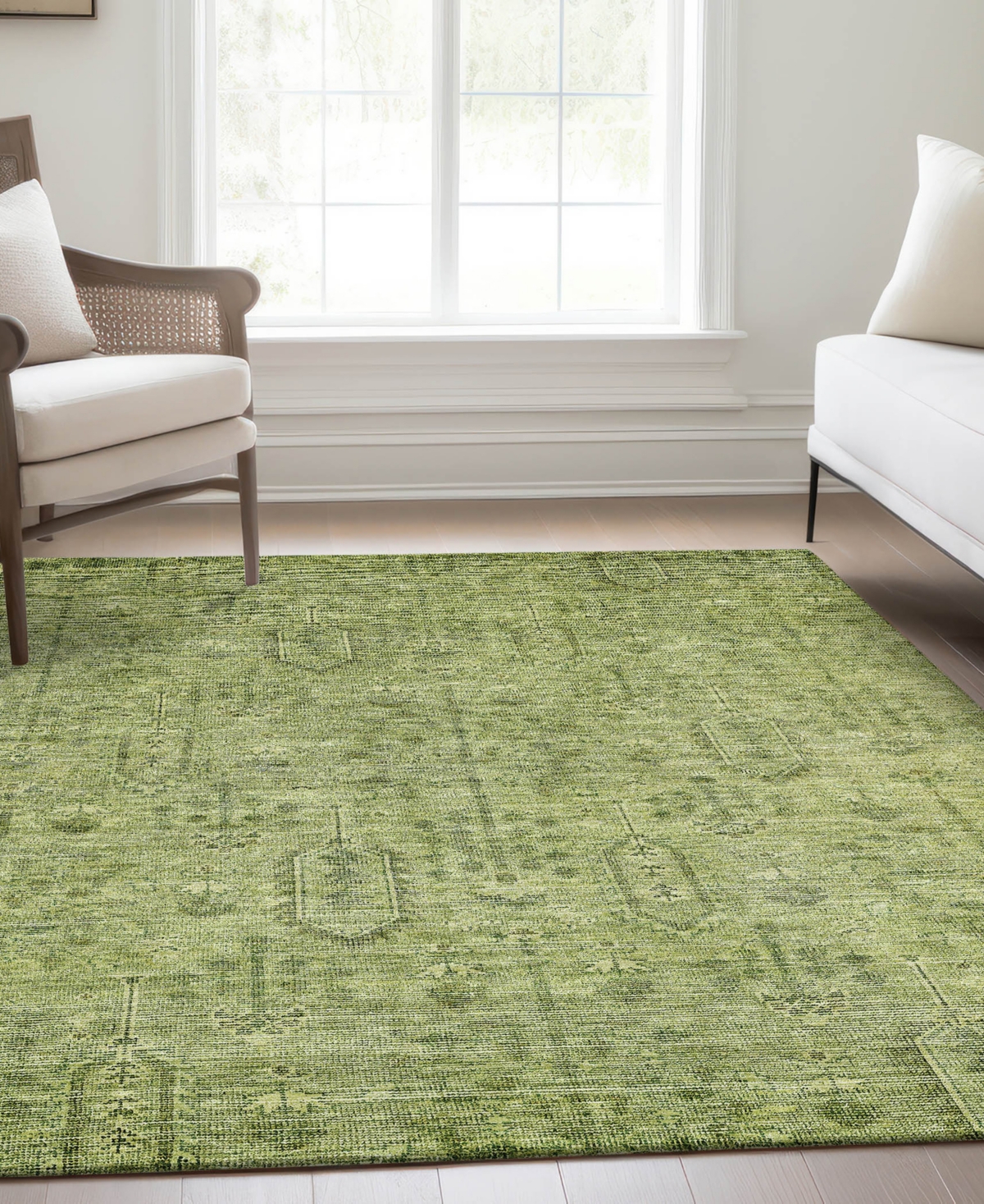 Addison Chantille Acn790 5'x7'6'' Area Rug In Sage