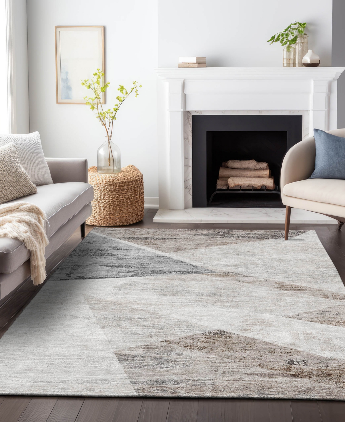 Addison Chantille Acn770 8'x10' Area Rug In Silver