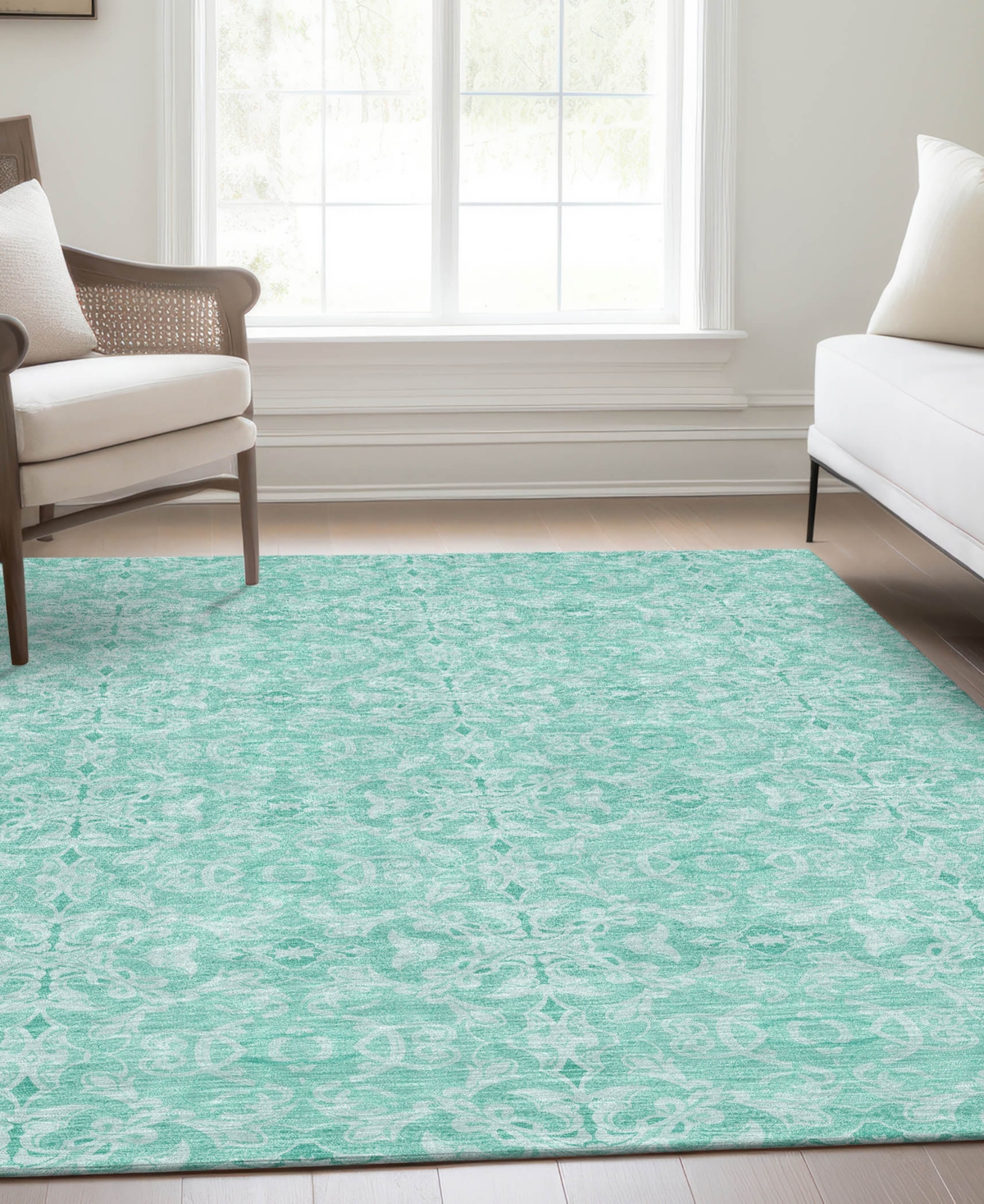Addison Chantille Acn784 8'x10' Area Rug In Turquoise