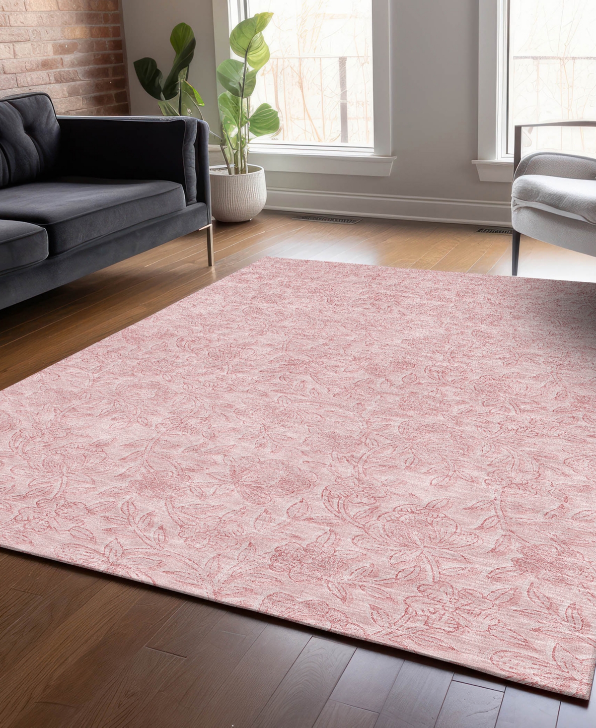 Addison Chantille Acn782 8'x10' Area Rug In Pink