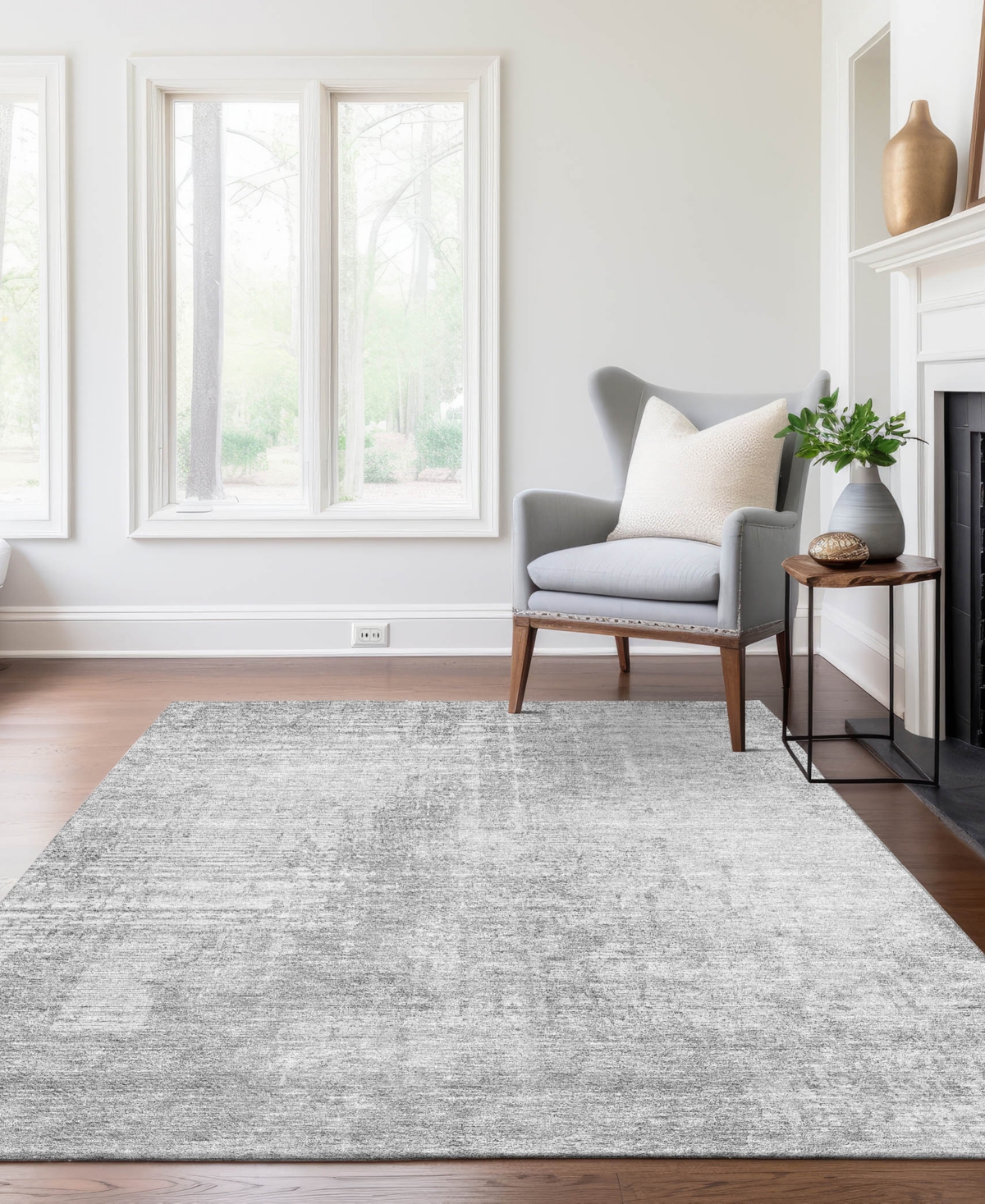 Addison Chantille Acn796 8'x10' Area Rug In Silver
