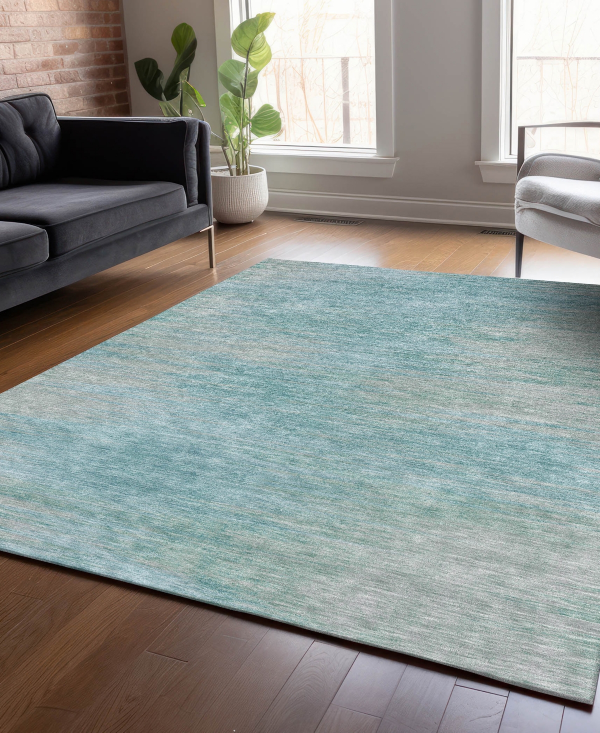 Addison Chantille Acn794 9'x12' Area Rug In Aqua