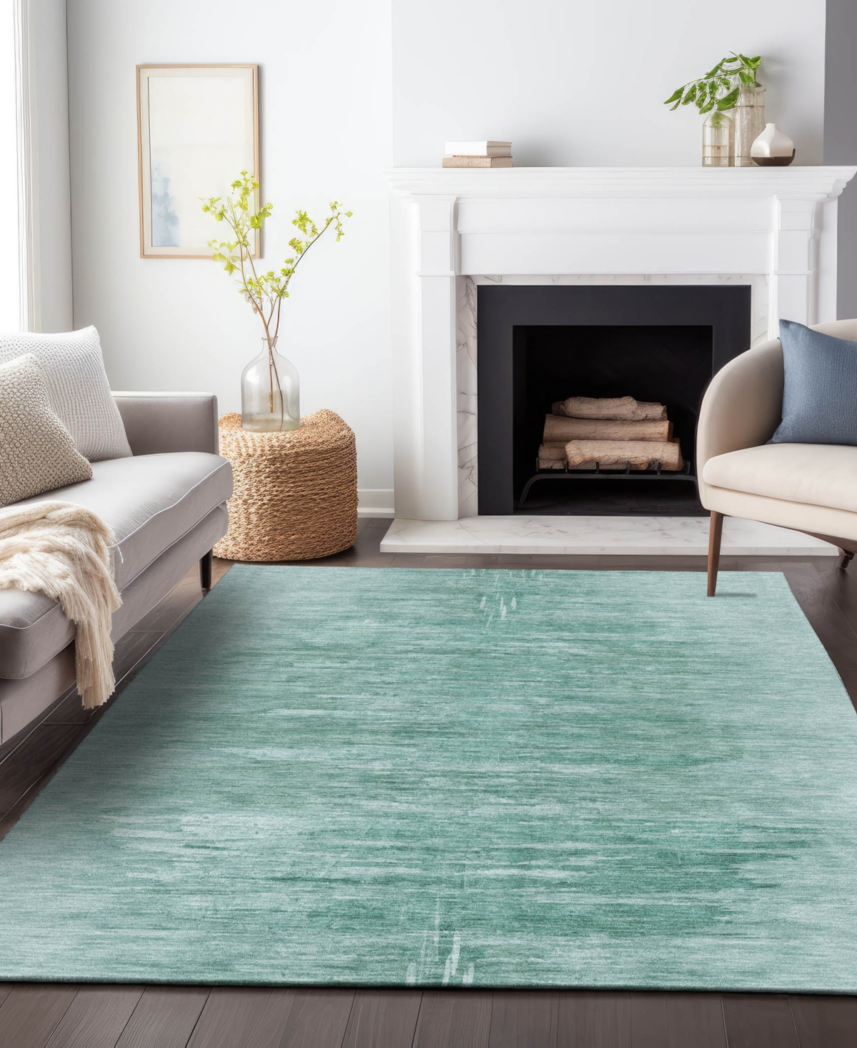 Addison Chantille Acn806 9'x12' Area Rug In Aqua