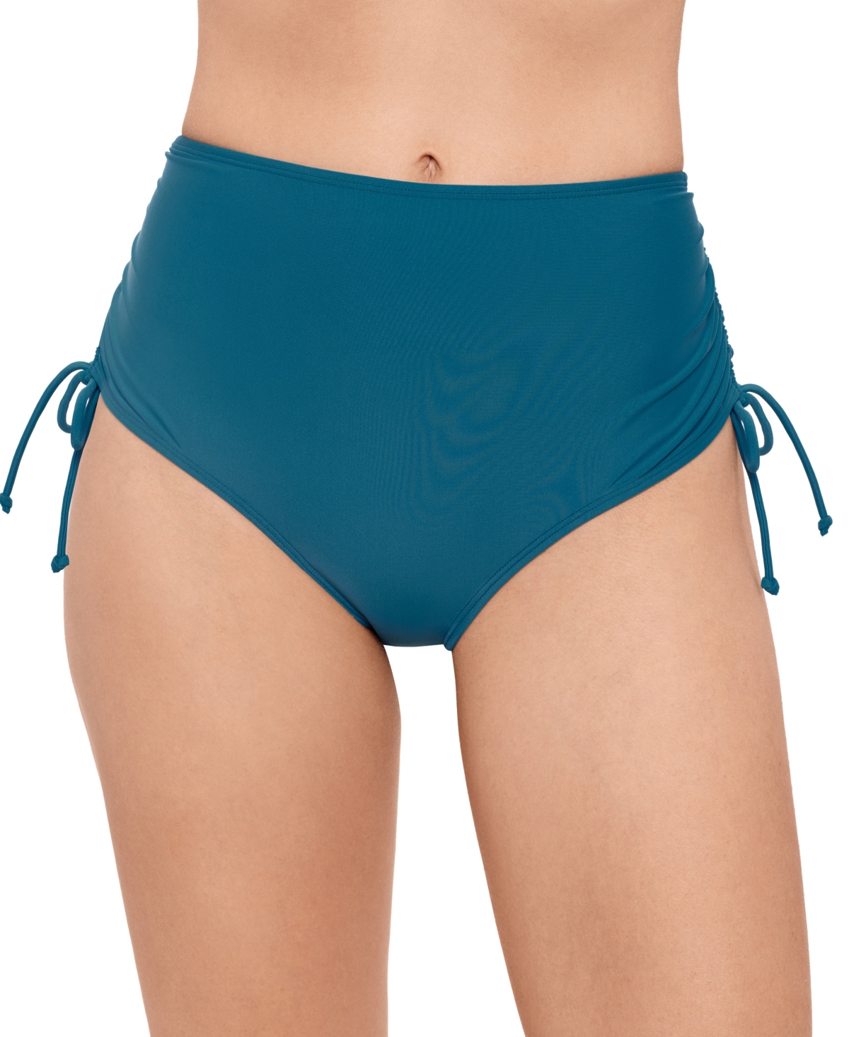 Salt + Cove Juniors' Shirred High-waist Bikini Bottoms, Exclusively At Macy's In Deep Seas