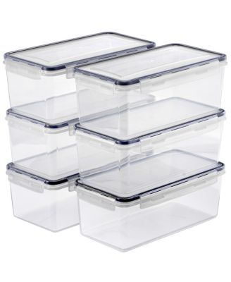 6 Pack (108oz/13.5cups) Airtight Food Storage Containers with Lids